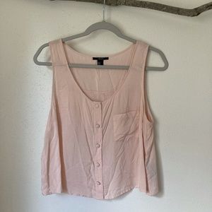Forever 21 Blush Pink Cropped Tank Top Blouse M